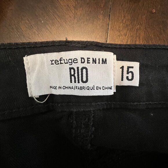 Refuge‎ Denim Rio Mid Rise Push Up Jeans Size 15 Black - Picture 5 of 10